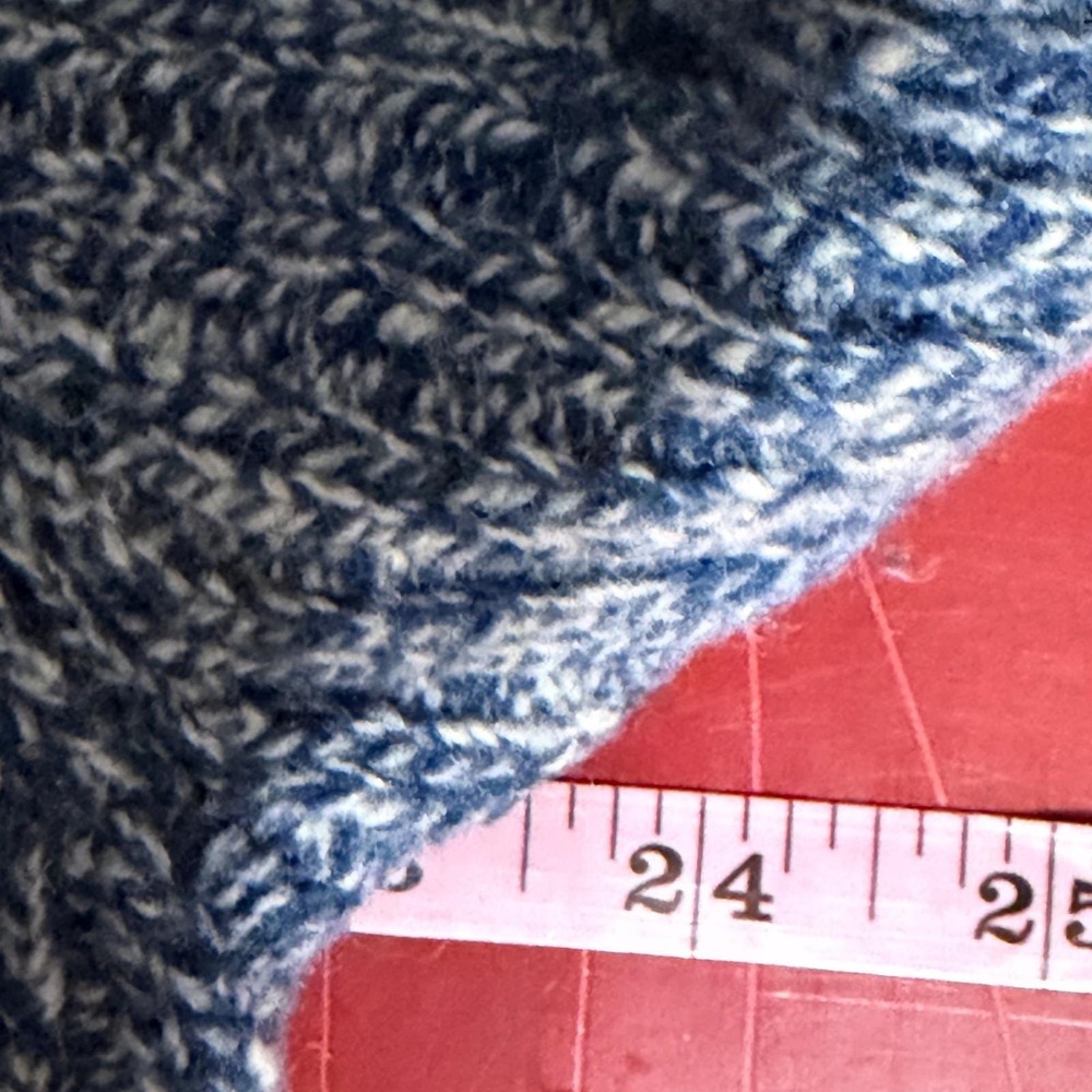Vintage Shetland Wool Sweater Womens S Blue Marbled Cable Knit Preppy Coastal - Picture 7 of 9